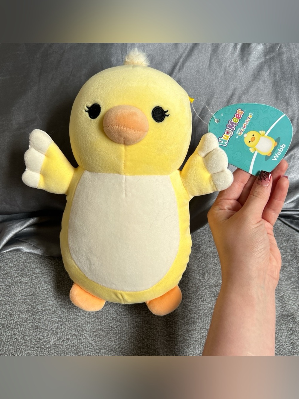 HugMeez Webb Yellow Plush Duck Toy!
